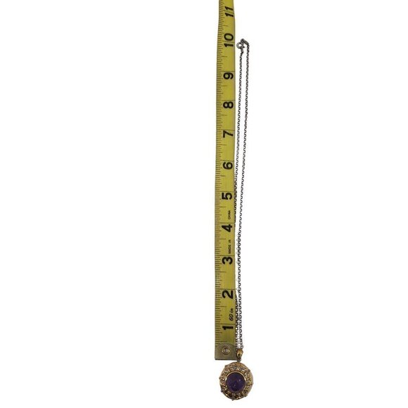 HSN Gold Vermeil .925 Sterling Silver Amethyst Pendant & Necklace - Picture 11 of 16